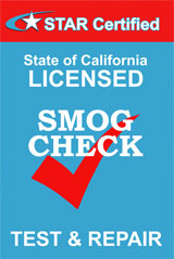 STAR Certified Smog Test & Repair Station